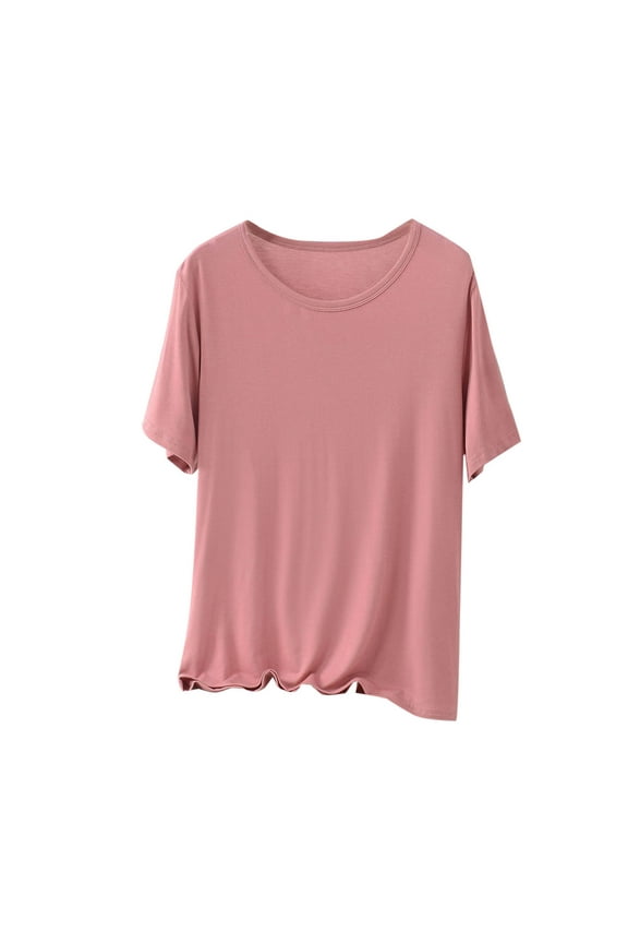 Plus Size Modal Pajamas Tops for Women's Pajama Tees - Sleep Shirts for Women - 2025 Summer Breathable Blouses Tunic