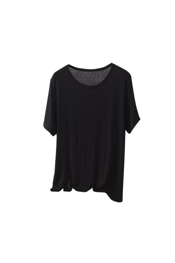 Plus Size Modal Pajamas Tops for Women's Pajama Tees - Sleep Shirts for Women - 2025 Summer Breathable Blouses Tunic