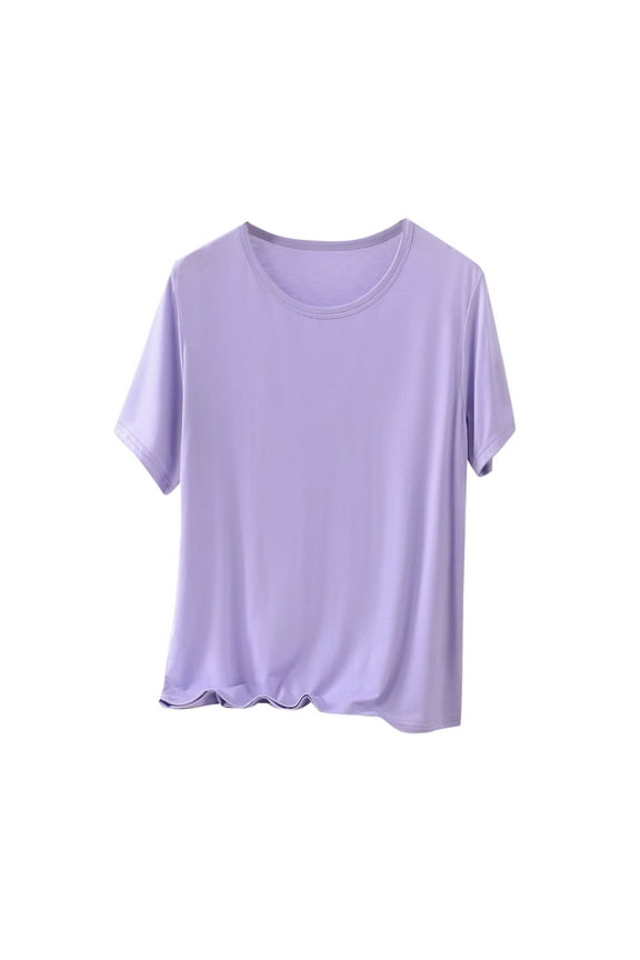 Plus Size Modal Pajamas Tops for Women's Pajama Tees - Sleep Shirts for Women - 2025 Summer Breathable Blouses Tunic