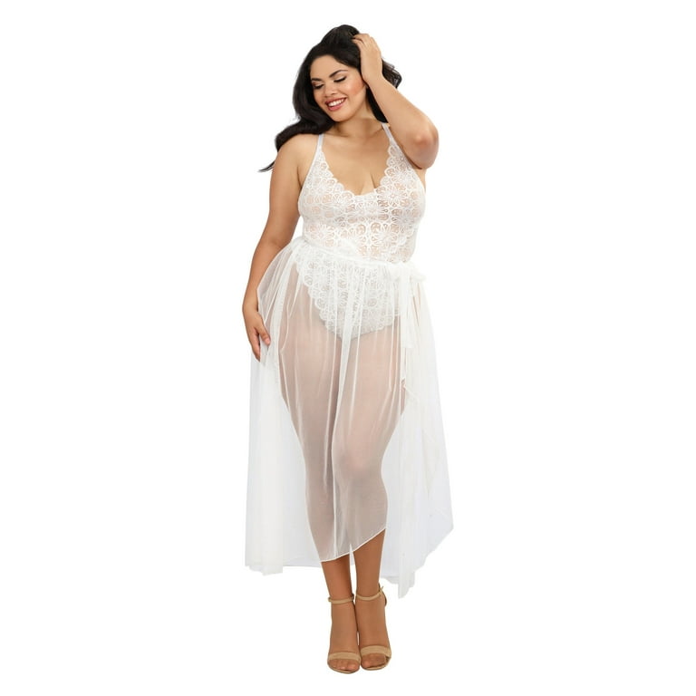 Plus size 2025 white sheer skirts