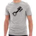 thumbnail image 1 of Plus Size Motor Piston Symbol Graphic Design Short Sleeve Cotton Jersey T-Shirt - Heather Grey 2XL, 1 of 4