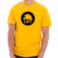 thumbnail image 1 of Plus Size Motorbike Life Graphic Design Short Sleeve Cotton Jersey T-Shirt - Taxi Gold 2XL, 1 of 4