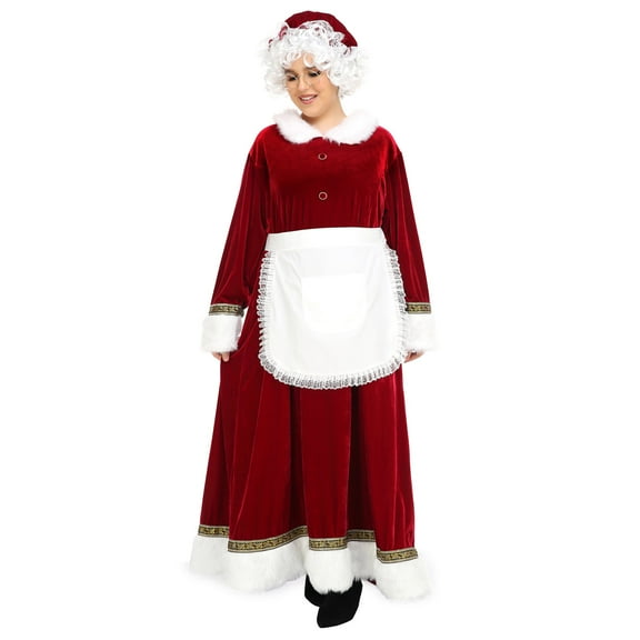 Plus Size Mrs. Claus Holiday Costume for Women -3XL