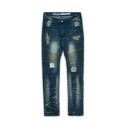 REASON CLOTHING Plus Size Mulberry Moto Destroyed Jeans