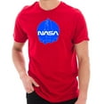 thumbnail image 1 of Plus Size NASA Cartoon Rocket Designed Short Sleeve Cotton Jersey T-Shirt - Red XL, 1 of 4