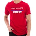 thumbnail image 1 of Plus Size NASA Space Force Crew Designed Short Sleeve Cotton Jersey T-Shirt - Red XL, 1 of 4