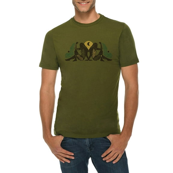 Plus Size Nature's Womens Day Celebration Graphic Design Deluxe Jersey T-Shirt - Army Green 3XL