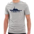 thumbnail image 1 of Plus Size Navy Ship Graphic Design Unisex Short Sleeve Cotton Jersey T-Shirt - Heather Grey XL, 1 of 4