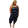 thumbnail image 1 of Plus Size Navy Tie Dye Harem Jumpsuit, 1 of 3