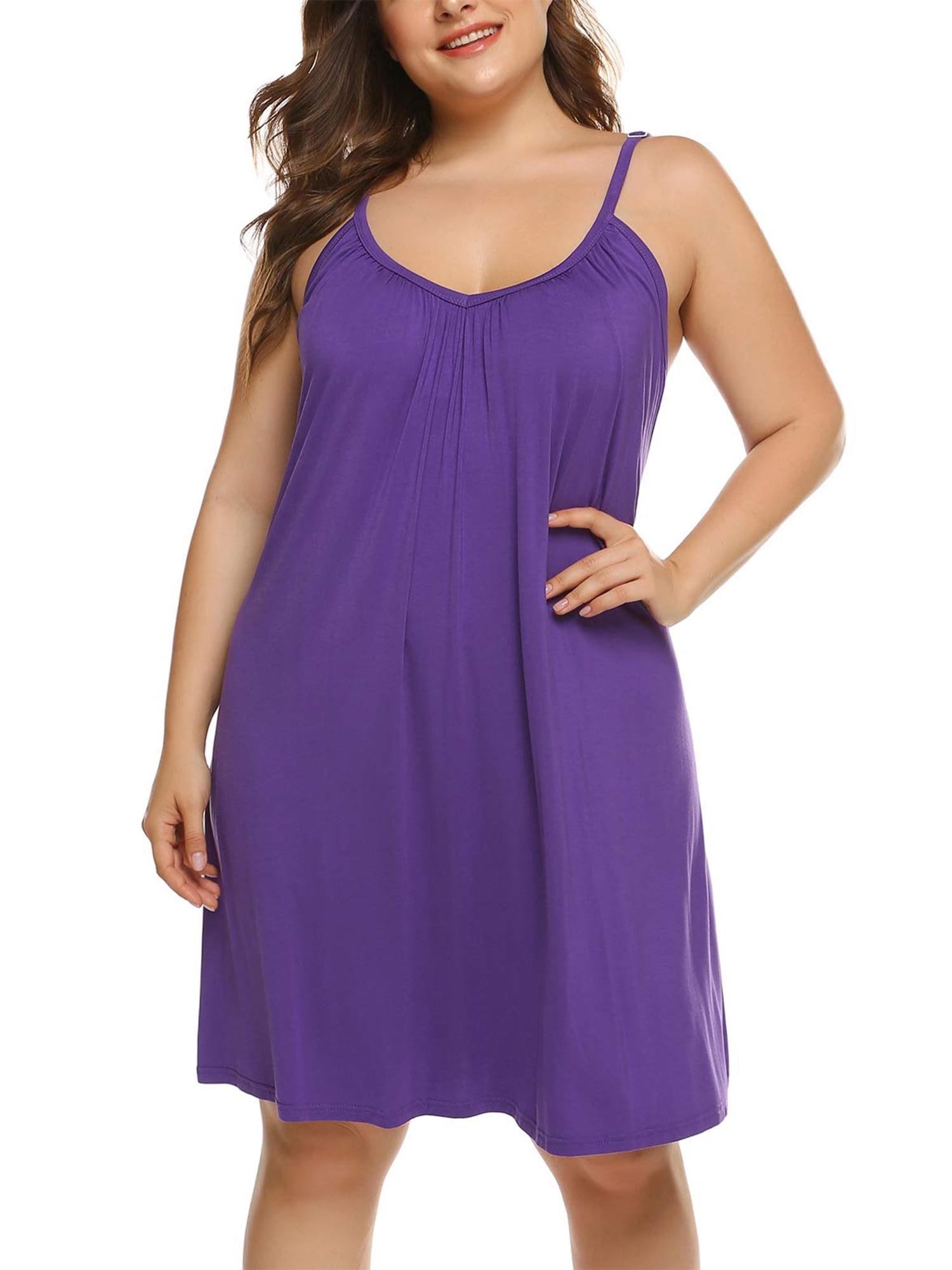 Plus Size Nightgowns for Women Sleeveless Sleepwear Soft Modal