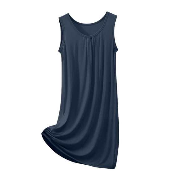 Plus Size Nightgowns for Women Soft Modal Night Gowns Sleeveless Sleepwear Comfy Night Shirts