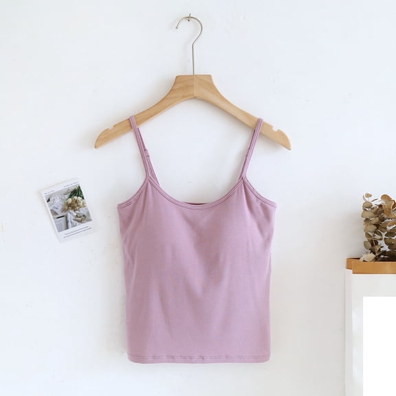 Plus Size Nightgowns for Women Fashion Women's Solid Color with Chest Pad No Steel Rings Bottom Underwear Short Sleeve Pajama Top Pink S