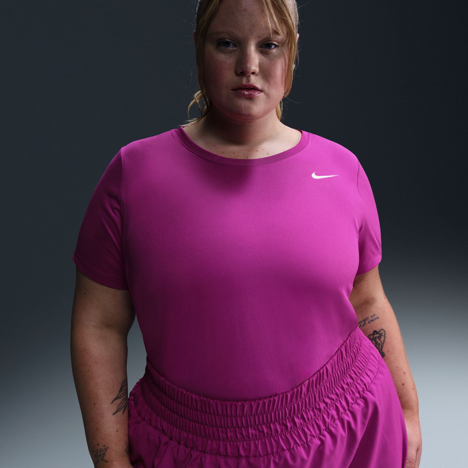 Plus Size Nike Dri-FIT Tee Color: Hot Fuchsia Size: 3X