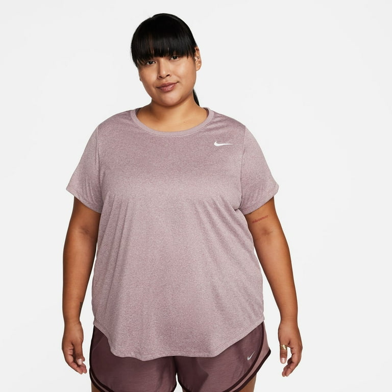 Nike Dri-FIT Women's T-Shirt (Plus Size) Color: Smokey Mauve/Pure