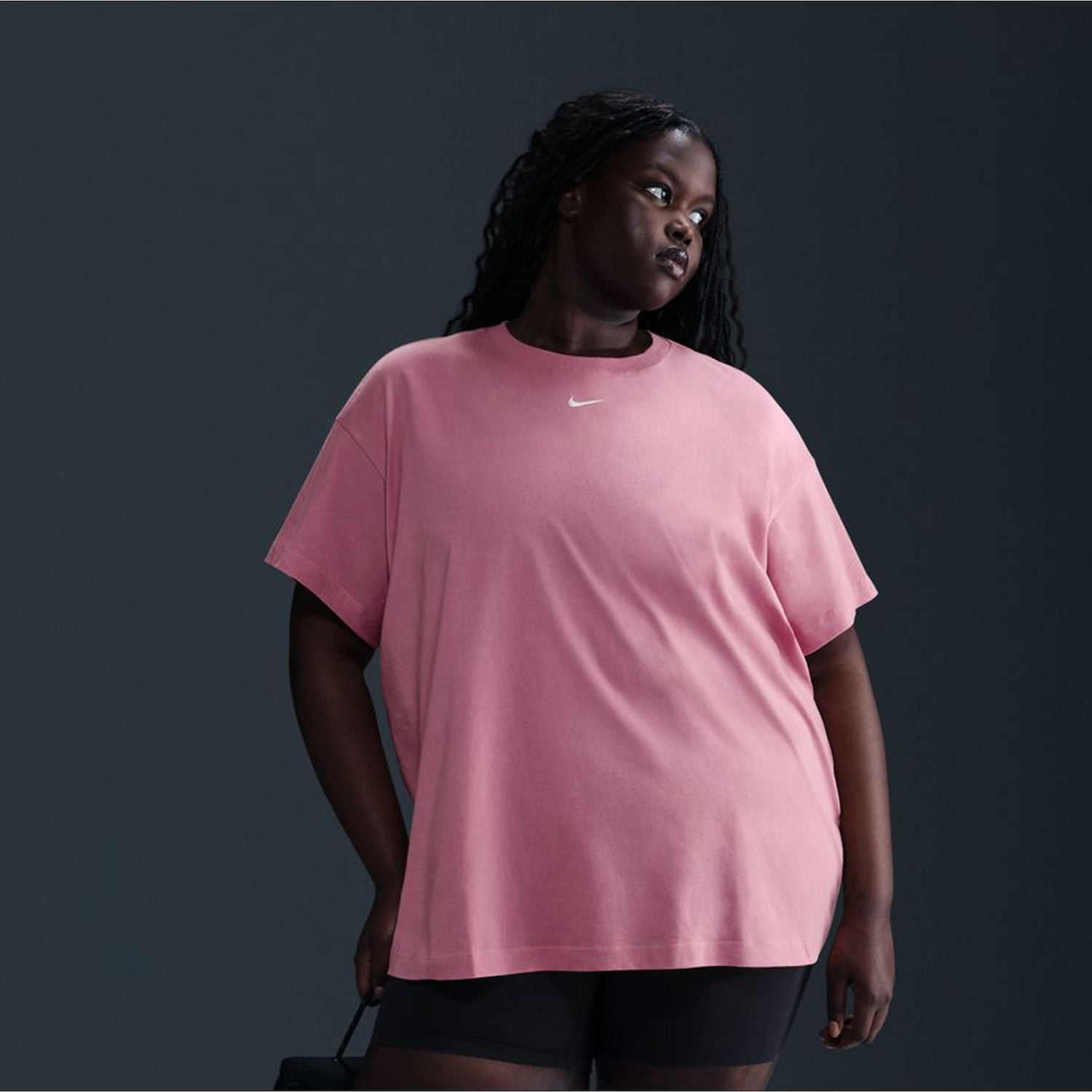 Plus Size Nike Sportswear Essential Tee Color: Elemental Pink Size