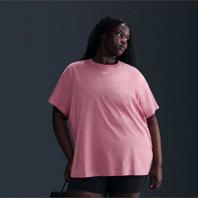 Plus Size Nike Sportswear Essential Tee Color: Elemental Pink Size