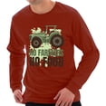 thumbnail image 1 of Plus Size No Farmers No Food Graphic Long Sleeve Crewneck Tee - Paprika XL, 1 of 4