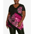 thumbnail image 1 of Plus Size Norton Tunic Top Plum Combo 22W-24W, 1 of 1