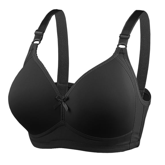 Plus Size Nursing Bra Women No Underwire Lactation Vest Bra Back Adjustment Yoga Running Bra V-Neck Padded Bra Feature Hook and Eye Closure No Underwire Bra Style Y-576 , Black S