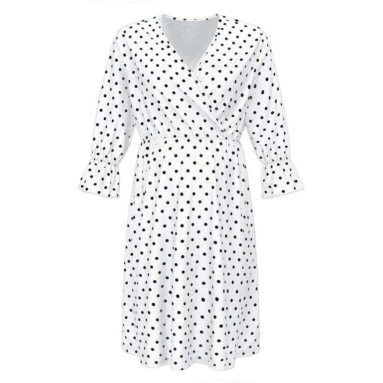 Plus size white nursing dresses sales