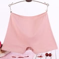 thumbnail image 1 of Plus Size Nylon High Waist Boxer Briefs Smooth No Roll Leg Opening Underwear Pink 2XL, 1 of 3