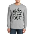 thumbnail image 1 of Plus Size Oktober Graphic Men's Ultra Cotton Long Sleeve T-Shirt - Ash 3XL, 1 of 2