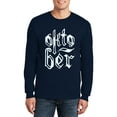 thumbnail image 1 of Plus Size Oktober Graphic Men's Ultra Cotton Long Sleeve T-Shirt - Navy 2XL, 1 of 2