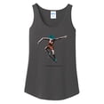 thumbnail image 1 of Plus Size Ollie Graphic Lady's Core Cotton Tank Top - Charcoal XL, 1 of 2