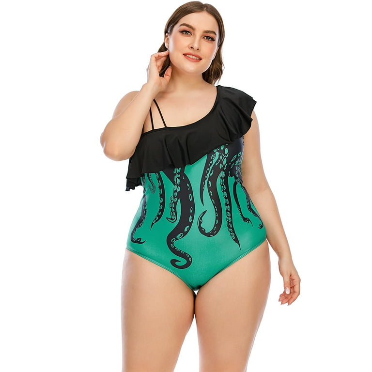 Walmart swimming sales suits plus size