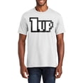 thumbnail image 1 of Plus Size One Up Graphic Men's Premium Crew Neck Tee Shirt - White 6XL, 1 of 2