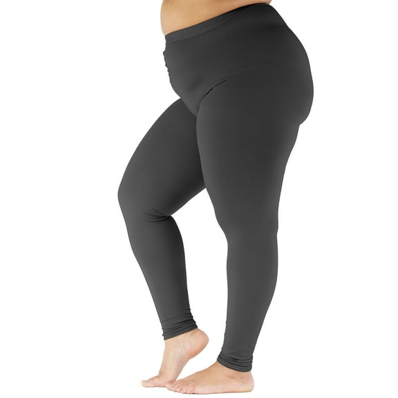 Plus Size Opaque Compression Pantyhose for Women 20-30mmHg - Black, 2X-Large