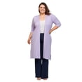thumbnail image 1 of Plus Size Open Front Knee Length Cardigan, 1 of 11