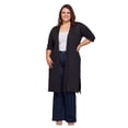 thumbnail image 1 of Plus Size Open Front Knee Length Cardigan, 1 of 11