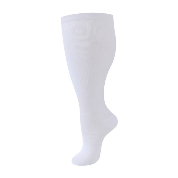 Plus Size Open Toes Compression Socks for Men & Women, Wide Calf Toeless Stockings Support for Circulation