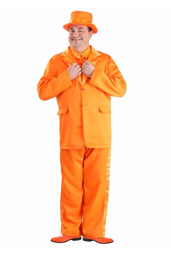 Plus Size Orange Tuxedo Costume for Men