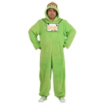 Plus Size Oscar the Grouch Costume Onesie for Adults