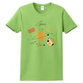 thumbnail image 1 of Plus Size Outer Space Graphic Design Ladies Big Size Port & Company Soft Spun Cotton Essential T-Shirt - Lime 2XL, 1 of 2