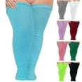 thumbnail image 1 of Plus Size Over Knee Socks for Women Extra Long Thick Cotton Thigh High, 1 of 7