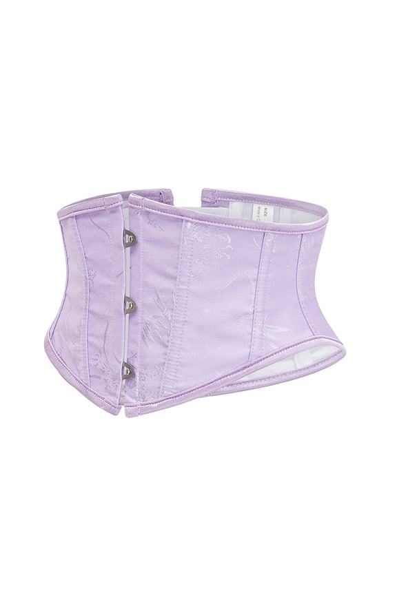 Plus Size Overbust Corset Tops, Fashion Women Style Printing Backless Ribbon Waist Camisole Shapewear New Bustier Corset Tops Style B-91 Purple S