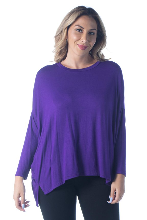 Plus Size Oversized Long Sleeve Dolman Top