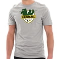 thumbnail image 1 of Plus Size Paintball Battle Graphic Design Short Sleeve Cotton Jersey T-Shirt - Heather Grey XL, 1 of 4