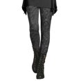 thumbnail image 1 of Plus Size Paisley Leggings for Women Fall Winter Vintage Print Slim Fit Leggings Color: Black Size: XXXL, 1 of 2