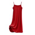 thumbnail image 1 of Plus Size Pajamas for Women New Nightgowns for Women Spaghetti Strap Nightdress Full Slip Sleep Dress Sleeveless Pajama Comfy Chemise Wine XL, 1 of 6