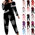 thumbnail image 1 of Plus Size Pajamas for Women Set Long Sleeve Tops and Pants 2 Piece Matching Sets Sleepwear Floral Print Soft Cozy Loungewear Pajamas, 1 of 7