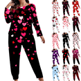 thumbnail image 1 of Plus Size Pajamas for Women Set Long Sleeve Tops and Pants 2 Piece Matching Sets Sleepwear Floral Print Soft Cozy Loungewear Pajamas, 1 of 7