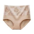thumbnail image 1 of Plus Size Panties for Women Tbopshirt Womens Panties Briefs,FashionSolid Briefs Comfortable CottonHigh Waist Underwear Panties,Women's Hipsters Underwear, 1 of 3