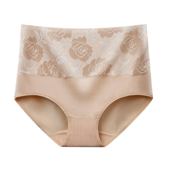Plus Size Panties for Women Tbopshirt Womens Panties Briefs,FashionSolid Briefs Comfortable CottonHigh Waist Underwear Panties,Women's Hipsters Underwear
