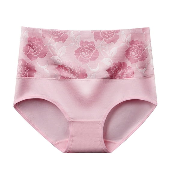 Plus Size Panties for Women Tbopshirt Womens Panties Briefs,FashionSolid Briefs Comfortable CottonHigh Waist Underwear Panties,Women's Hipsters Underwear