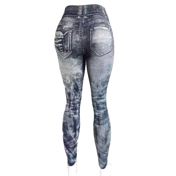 Plus Size Pants Women Pants Imitation Denim Leggings Women's Super Elastic Ladies Slim Trousers