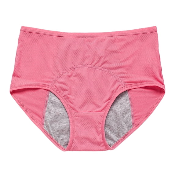Xijirk Panties for Women Plus Size Leak Proof Underwear High Waisted Sanitary Panties Underwear for Comfortable Daily Wear,Watermelon Red,8XL